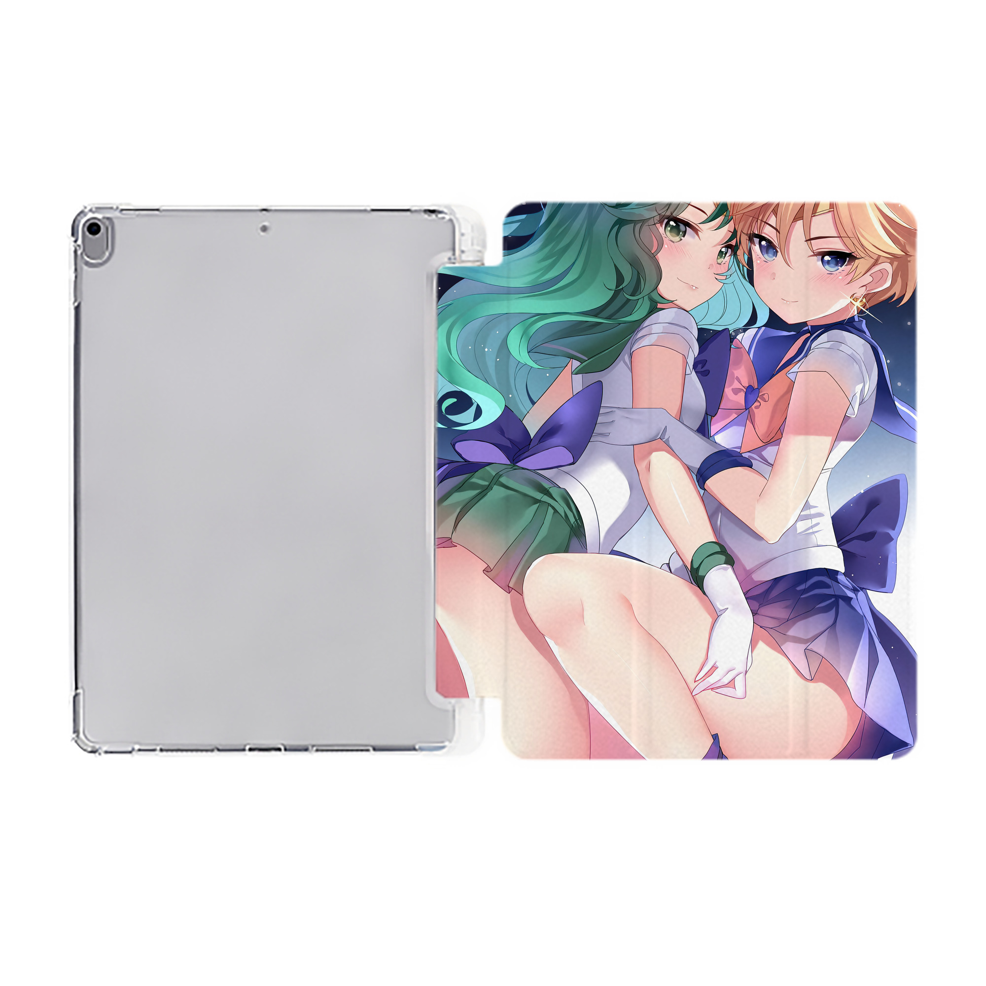 （画像用） 美少女戦士セーラームーン Sailor Moon IPad ケース ペン収納付き 三つ折りスタンド PUレザー×シリコン 対応機種9.5/10.5/10.9インチ